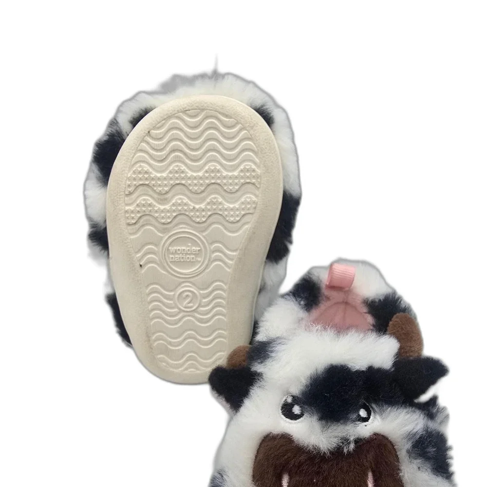 Wonder-nation Cow Slippers Baby Size 2